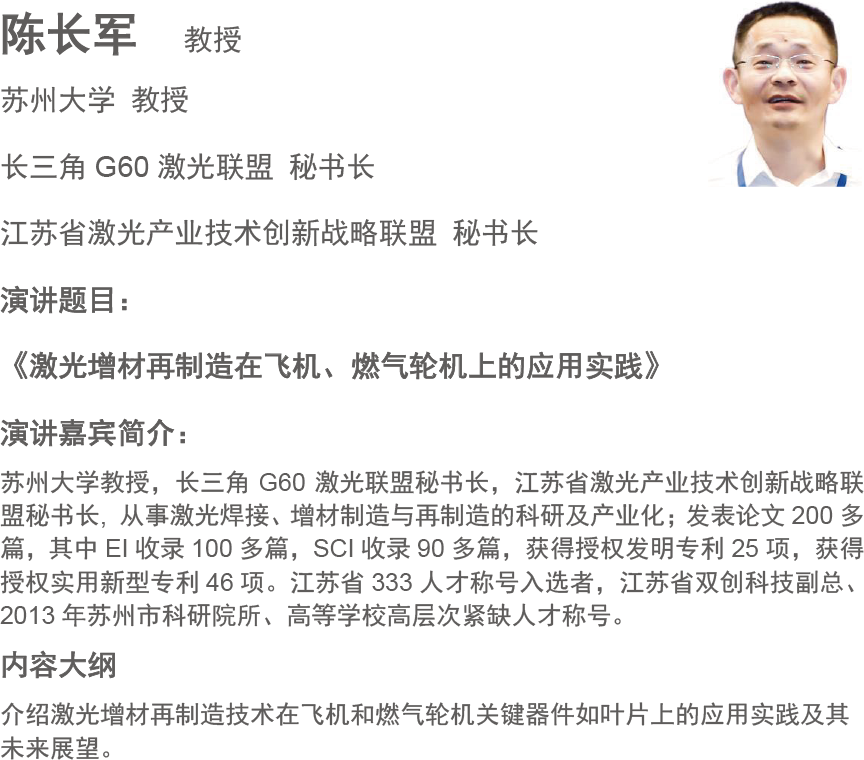 陈长军  教授
苏州大学 教授 
长三角G60激光联盟 秘书长 
